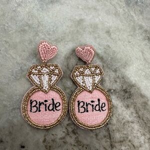 Fun bride earrings